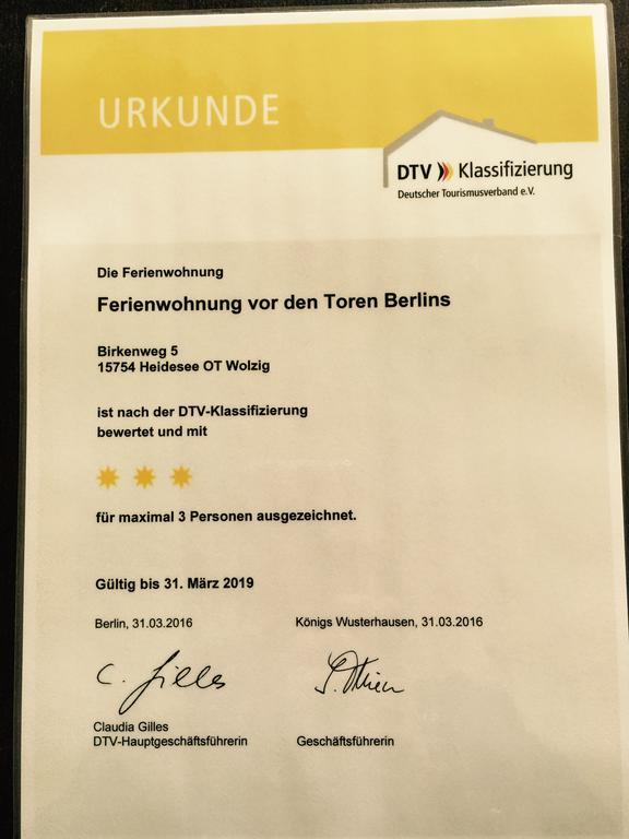 Ferienwohnung Vor Den Toren Berlins Heidesee Eksteriør billede